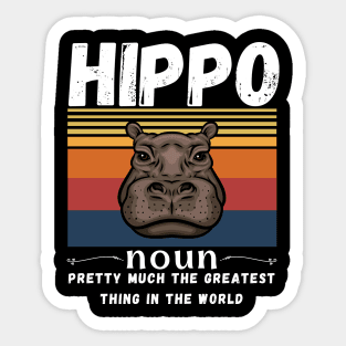 Hippo Animals Definition Sticker